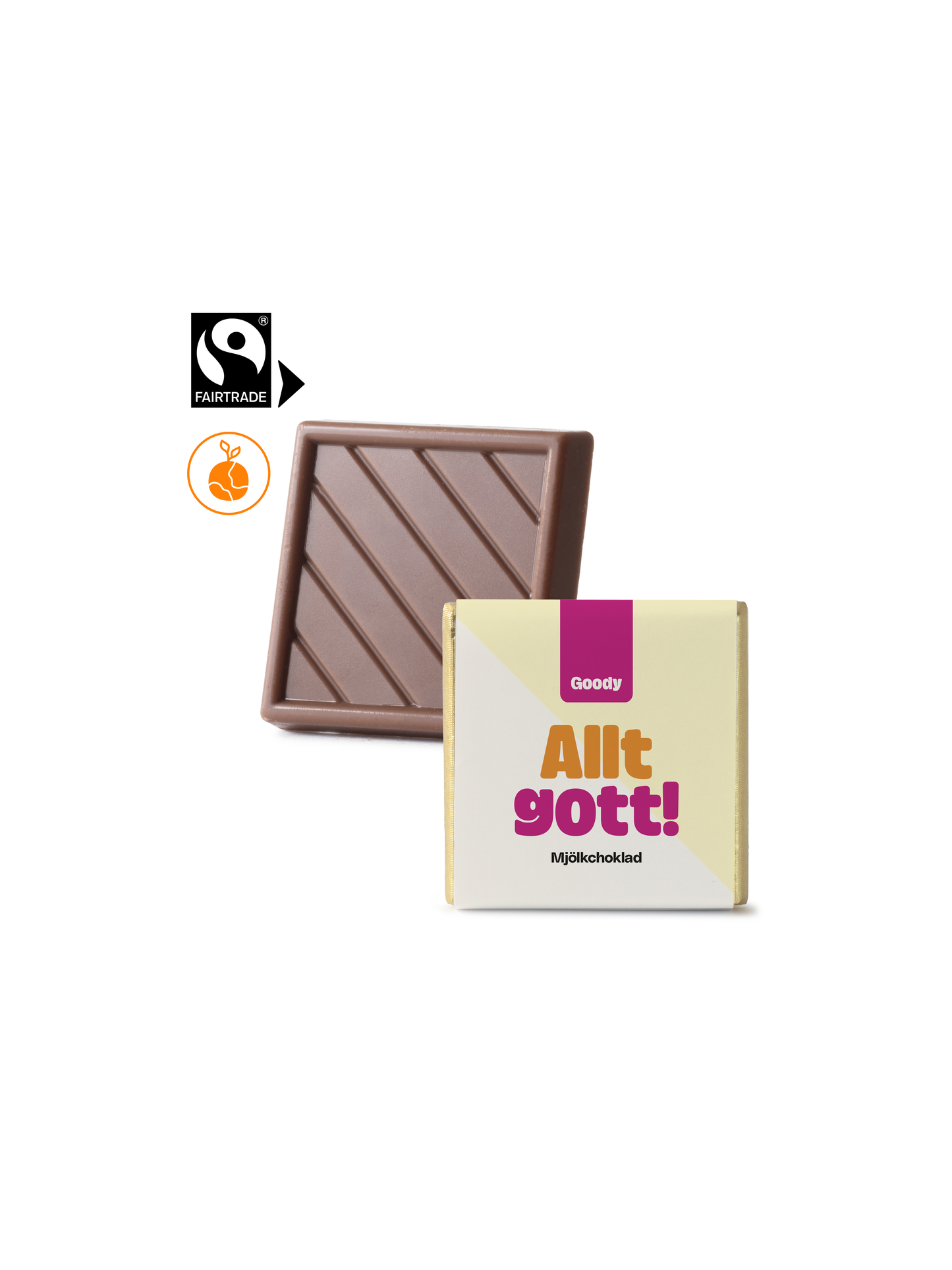 Sjokoladekvadrater 5 g Øko & Fairtrade Standard