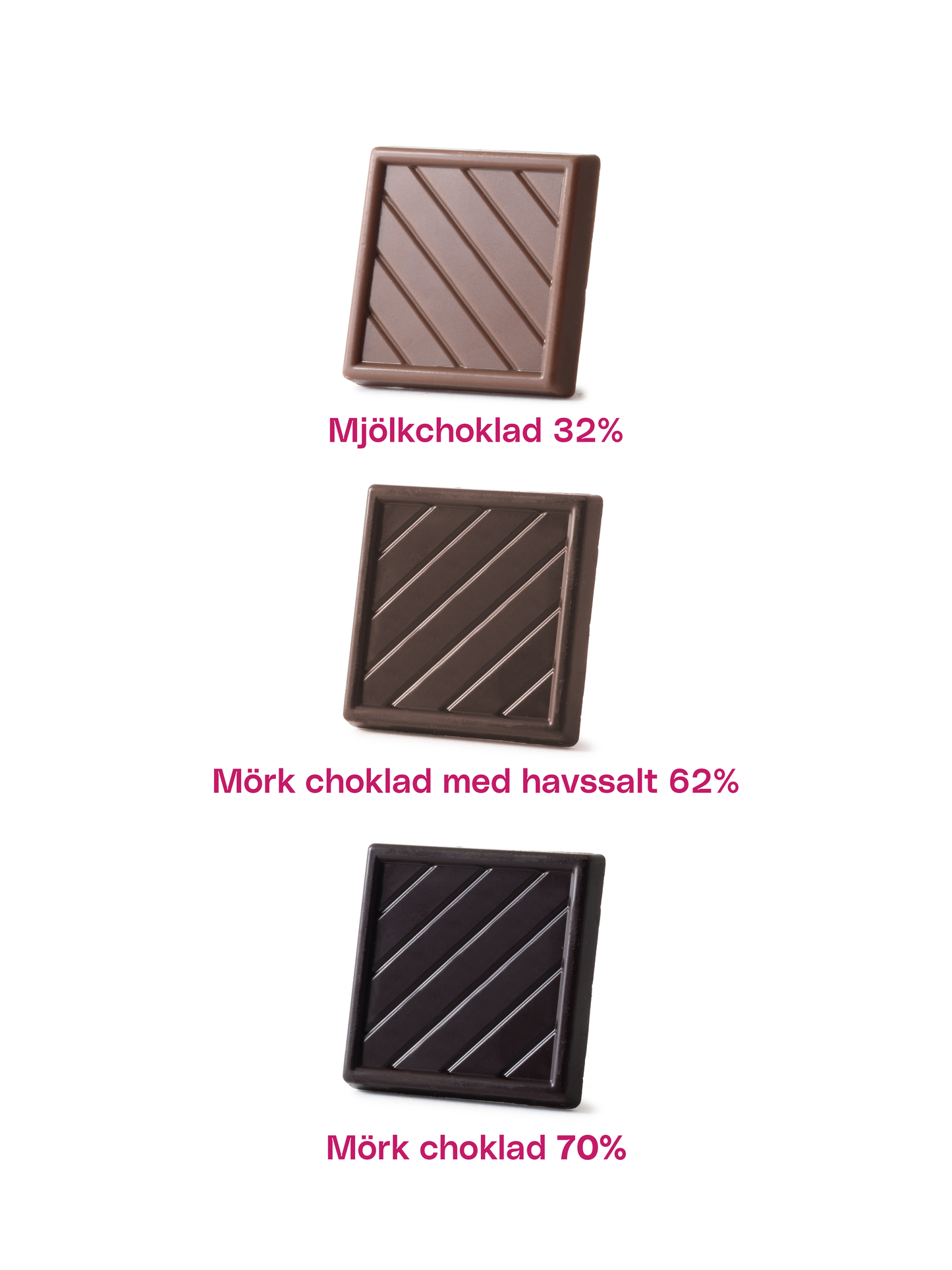 Sjokoladekvadrater 5 g Standard