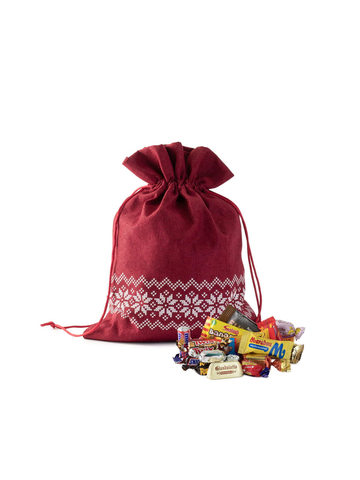 Julesekk Rød Mellom