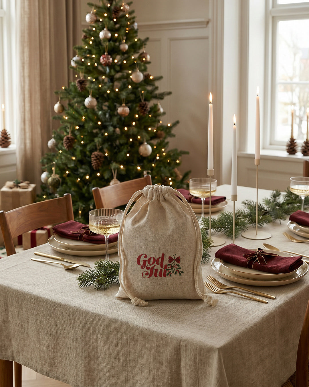 Julesekk i lin 1,8 kg