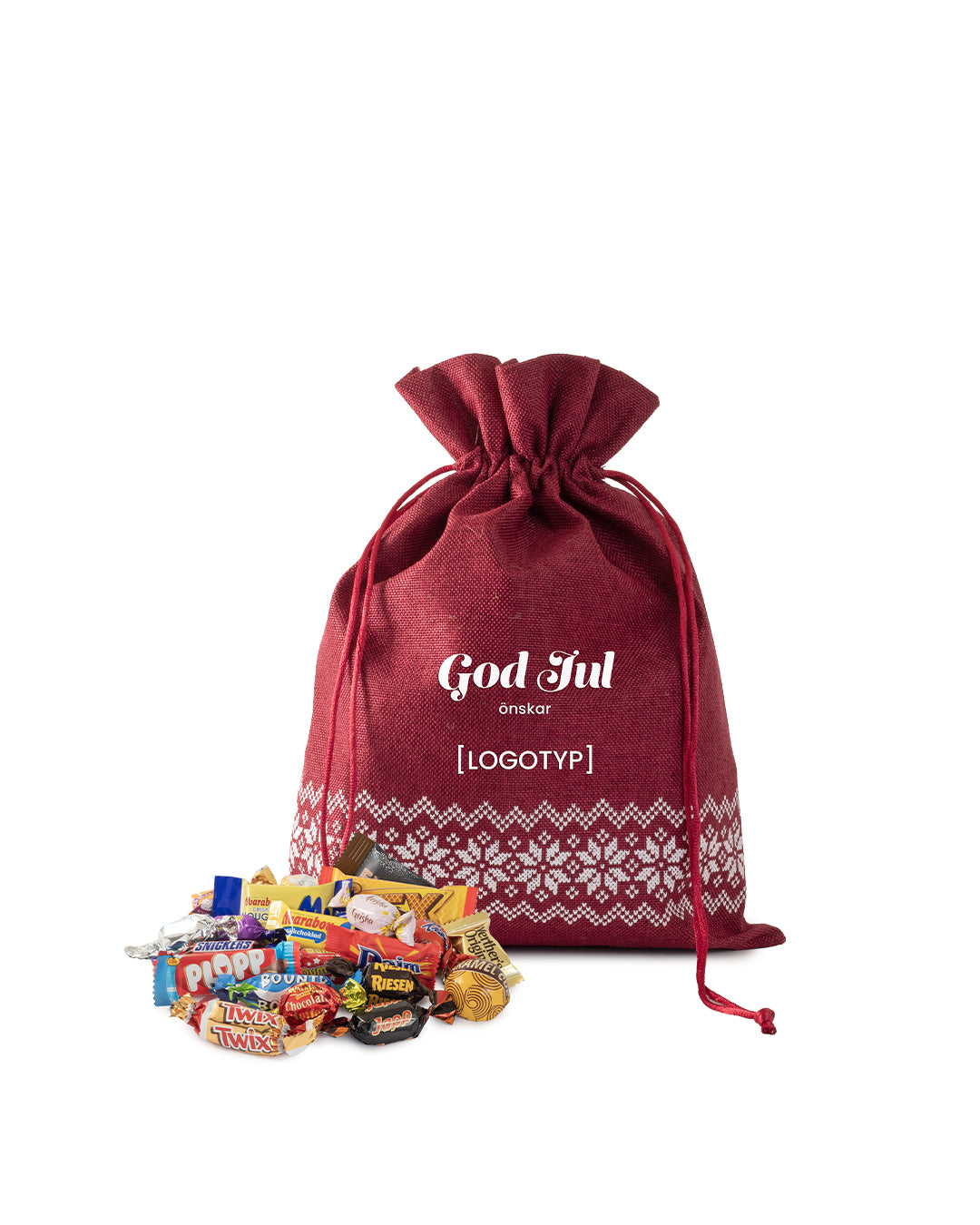 Julesekk Rød Mellom